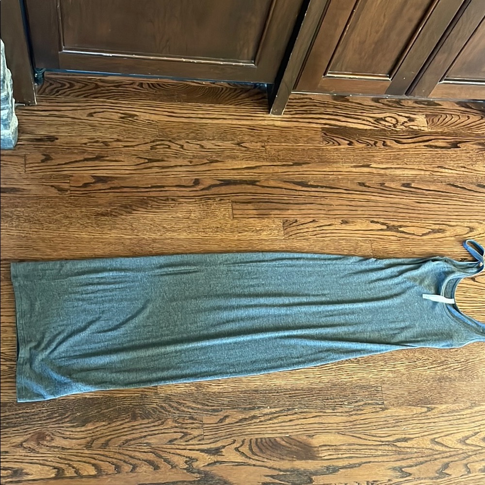 babaton gray maxi dress size small